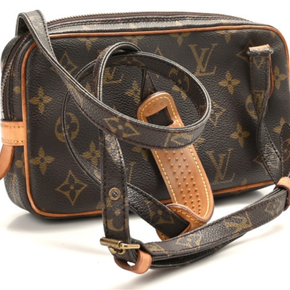 Authentic Louis Vuitton Monogram Pochette Marly Bandouliere Crossbody Bag